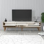 Hanah Home Soporte para televisor Valensiya - Nogal, Crema